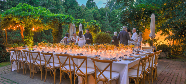 Garden dinner at The Baker House